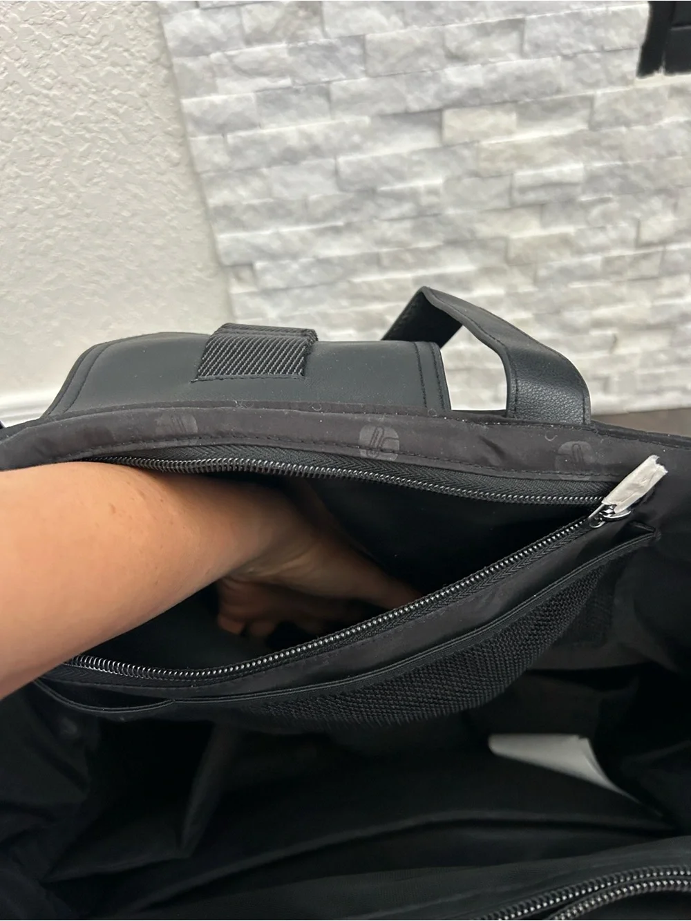 Paperclip Jojo Black Diaper Bag Built-In Changing Station Backpack
